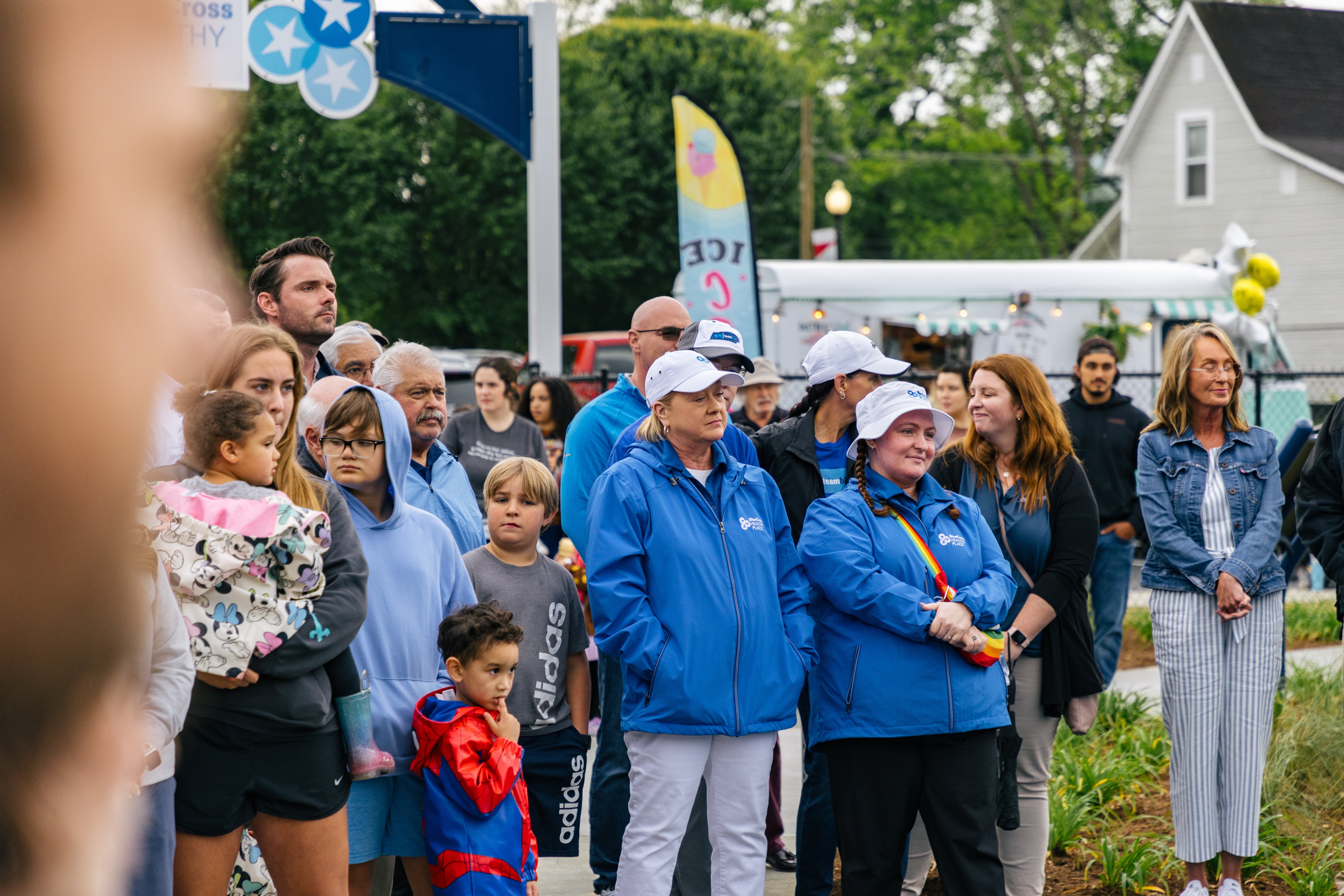 Community members gathered at Pendergrass Park for grand opening ceremony