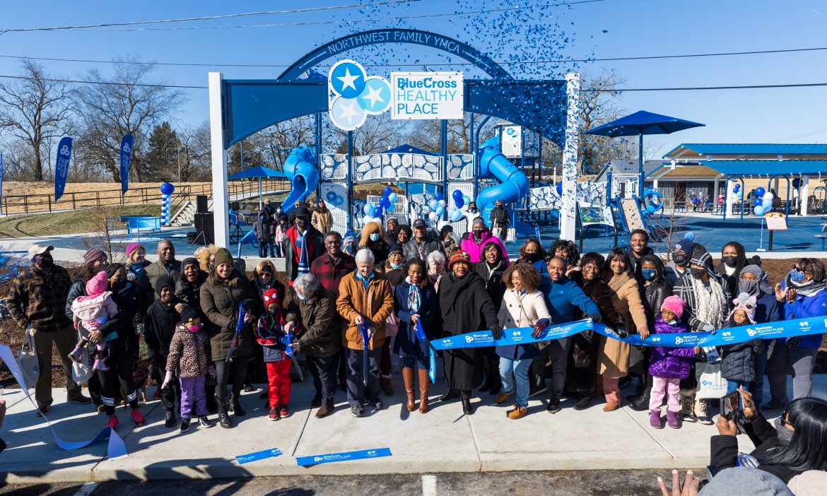 BCBS Healthy Place grand opening with ribbon cutting